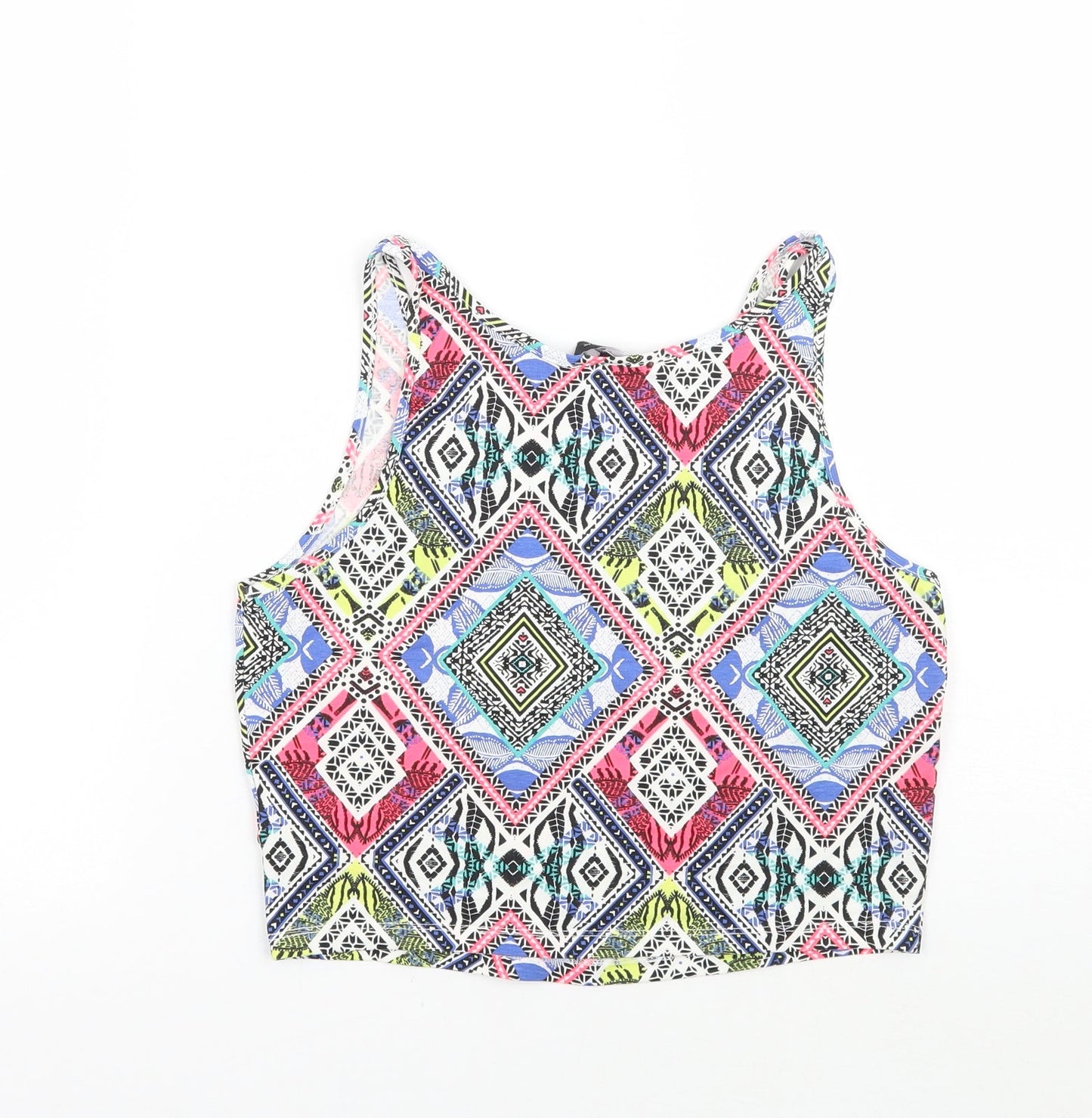 Womens UK Size 10 Newlook White Cropped Tank
