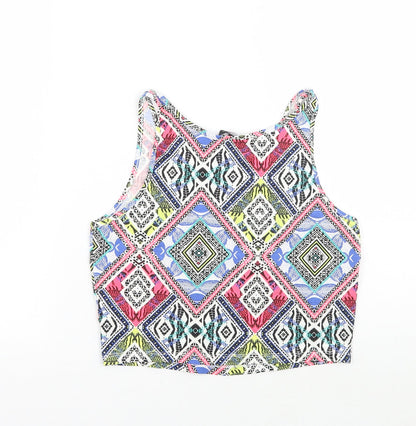 Womens UK Size 10 Newlook White Cropped Tank