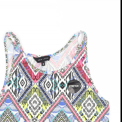 Womens UK Size 10 Newlook White Cropped Tank
