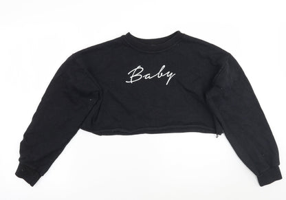 Love Womens Black   Pullover Jumper Size M