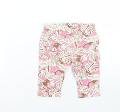 Xoxo  Girls Pink Floral  Cropped Leggings Size 24 Months