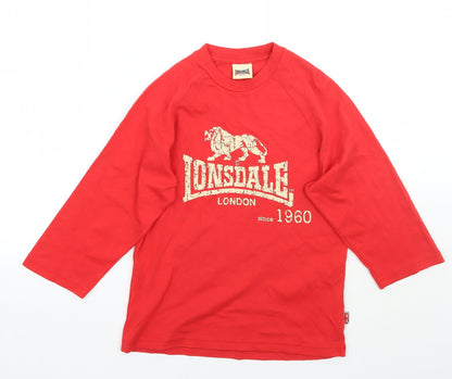 Lonsdale Womens Red   Camisole T-Shirt Size L