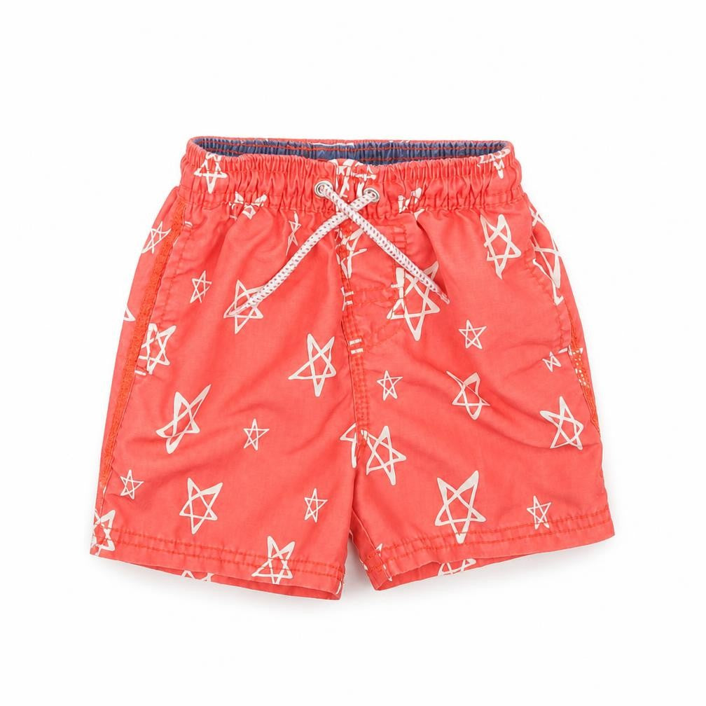 Front view of Next Baby Orange Geometric Cropped Trousers, size 12-18, Months