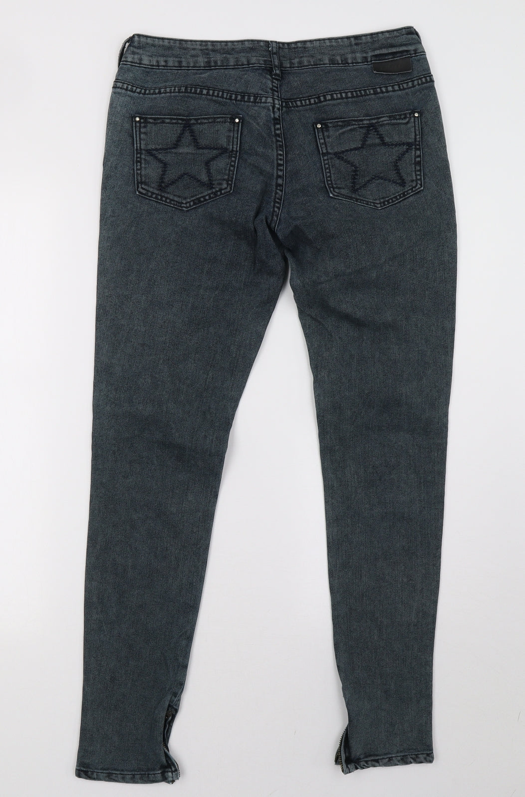 idol Womens Grey  Denim Skinny Jeans Size 10 L30 in