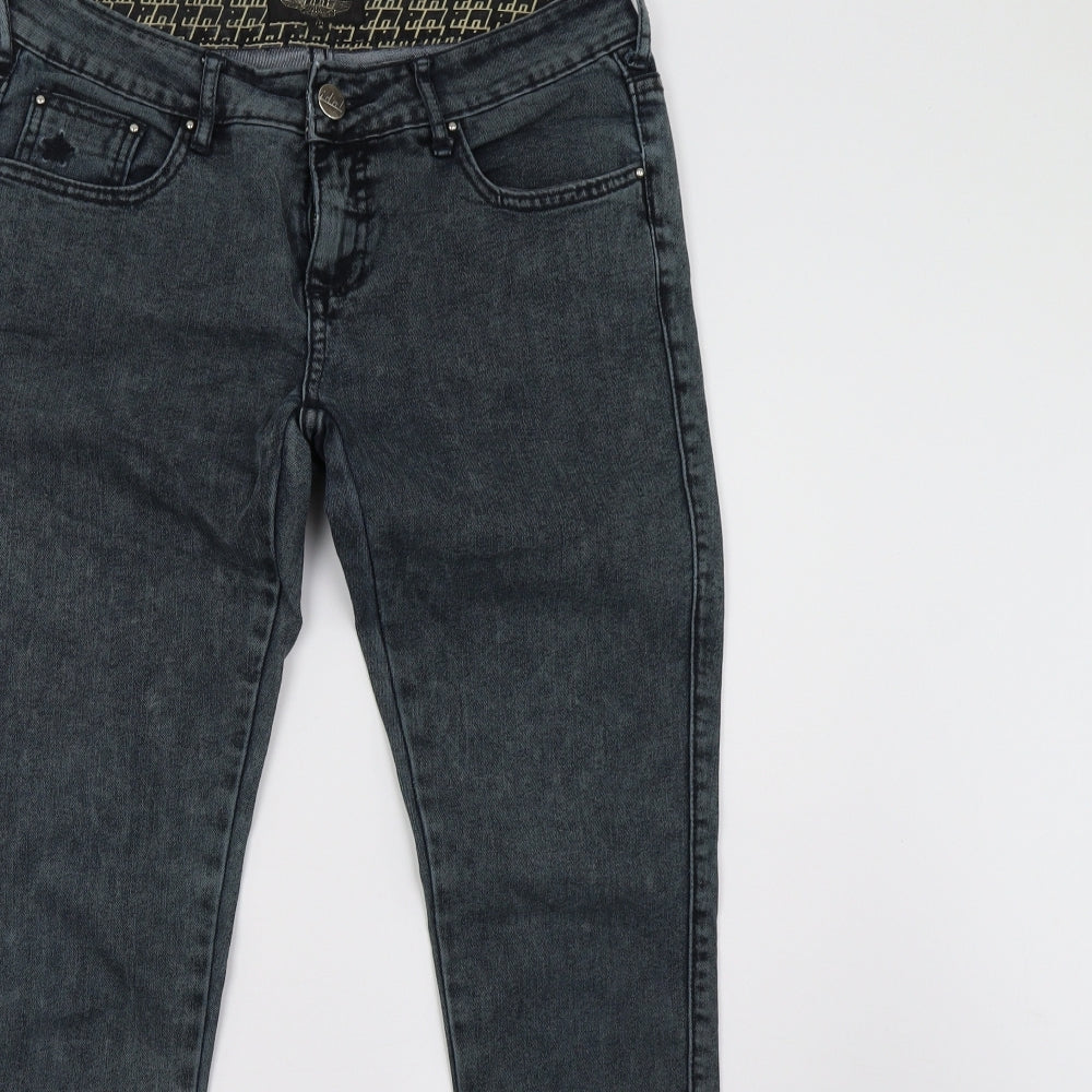 idol Womens Grey  Denim Skinny Jeans Size 10 L30 in