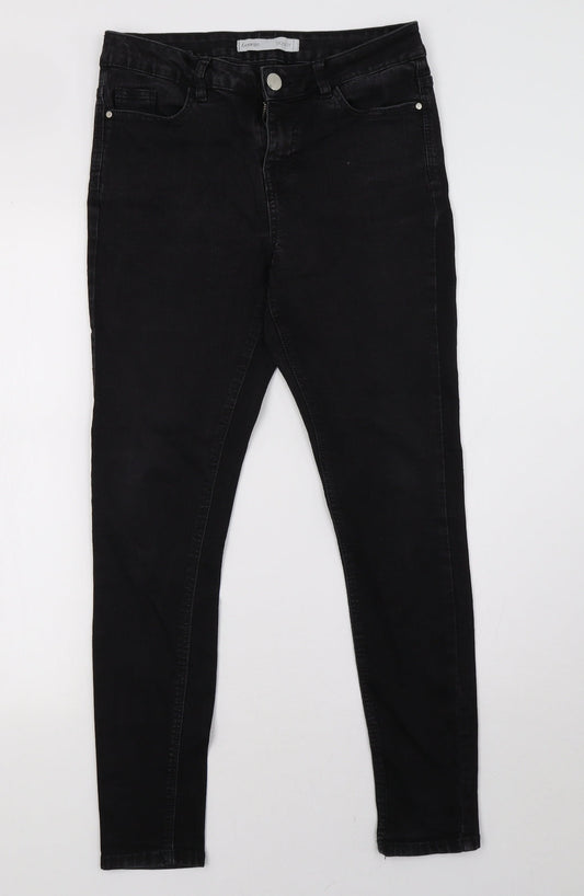 George Womens Black  Denim Skinny Jeans Size 10 L29 in