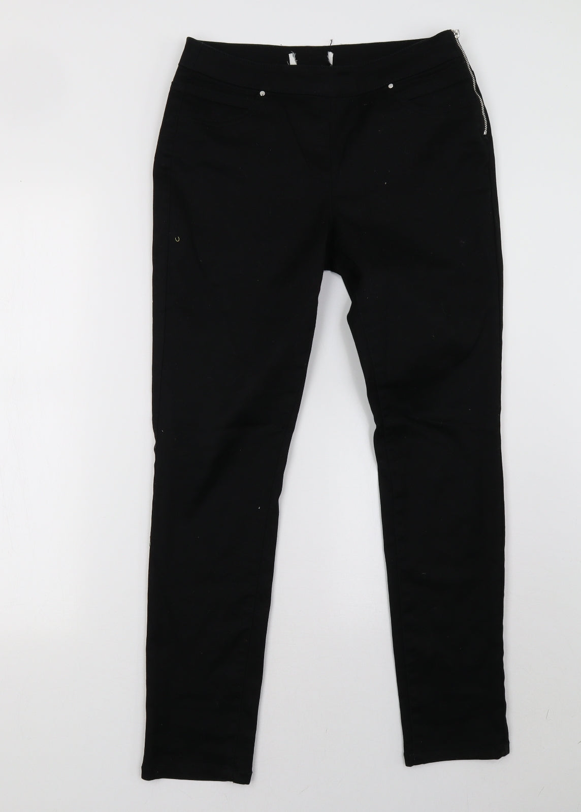 Womens UK Size 10 Preworn Regular Fit Skinny Black Jeans