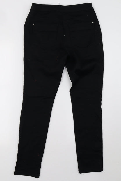 Womens UK Size 10 Preworn Regular Fit Skinny Black Jeans