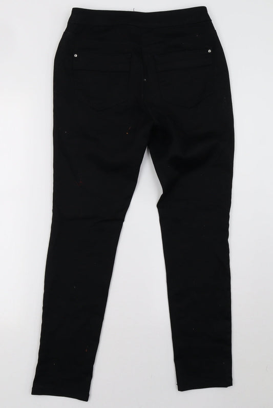 Womens UK Size 10 Preworn Regular Fit Skinny Black Jeans