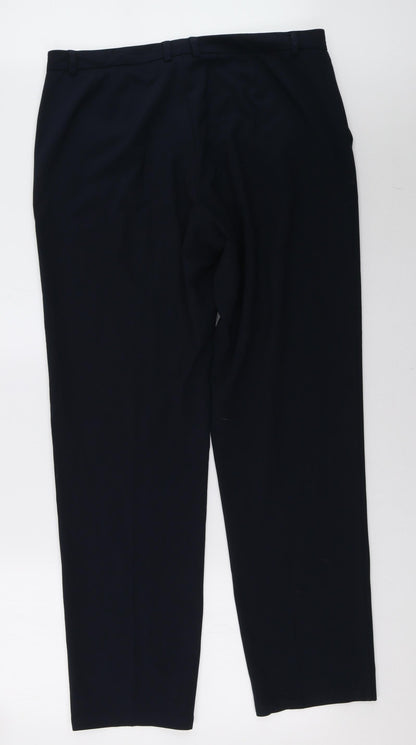 Womens UK Size 16 Marks and Spencer Regular Fit  Blue Trousers