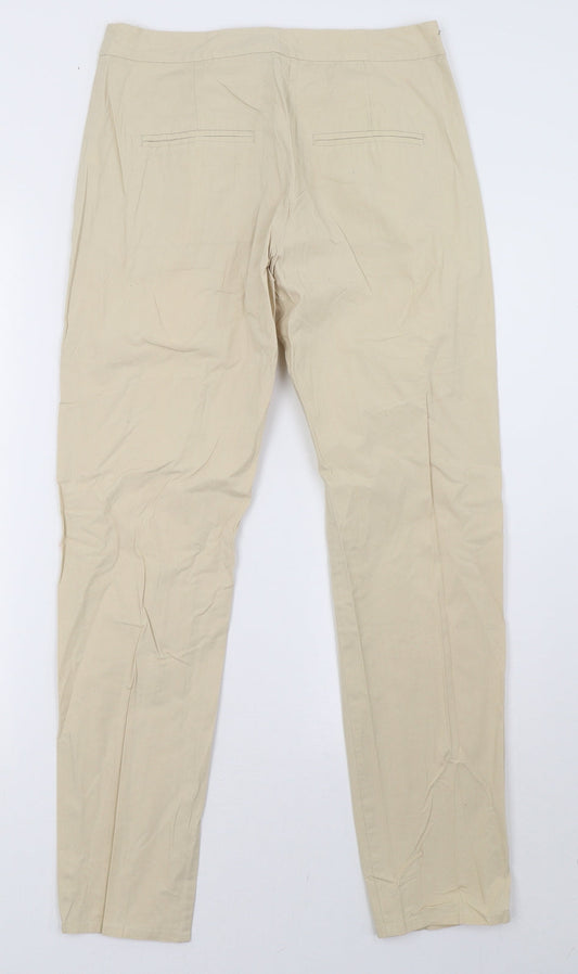 Womens UK Size 8 French Connection Regular Fit  Beige Trousers
