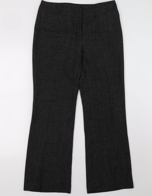 Womens UK Size 12 Dorothy Perkins Regular Fit  Black Trousers