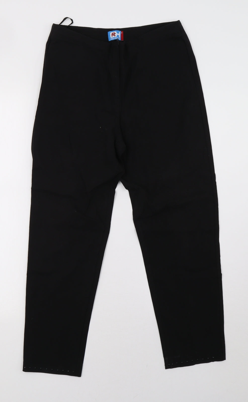 Womens UK Size 12 Debenhams Regular Fit  Black Trousers