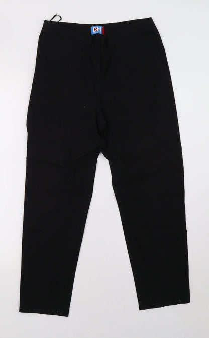 Womens UK Size 12 Debenhams Regular Fit  Black Trousers