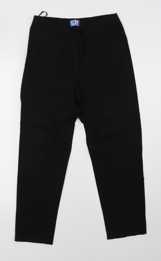 Womens UK Size 12 Debenhams Regular Fit  Black Trousers