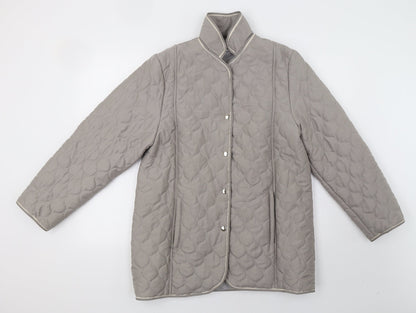 Gabriella Womens Grey   Puffer Jacket Coat Size 12