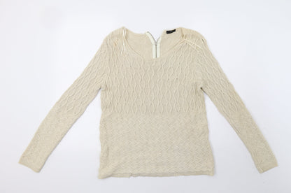 M&Co Womens Beige   Pullover Sweatshirt Size 12