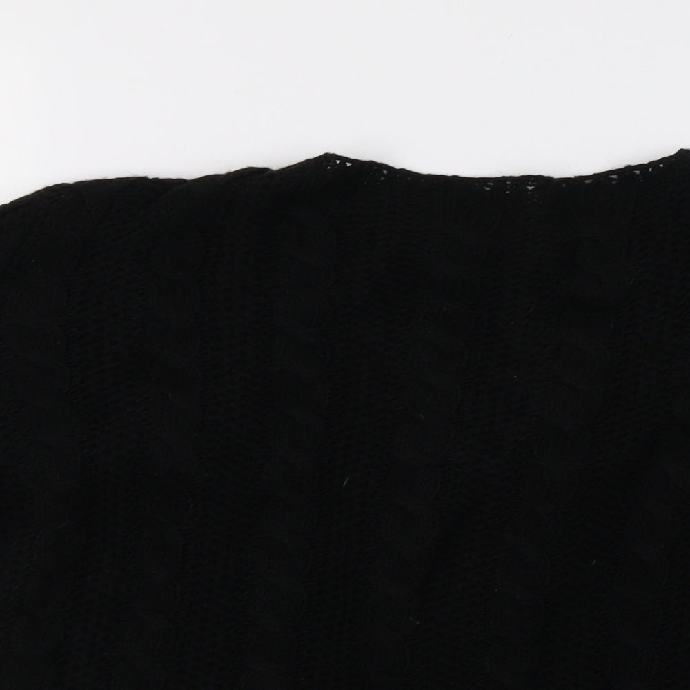 Preworn Womens Black  Knit Pullover Sweatshirt Size 10