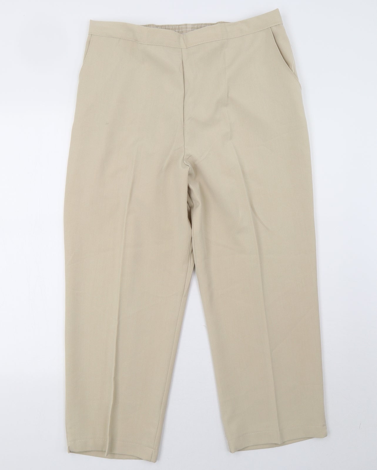 Womens UK Size 20 Preworn Regular Fit  Beige Trousers