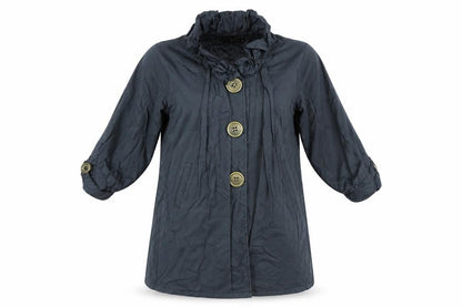 Layers Womens Blue   Overcoat Coat Size S