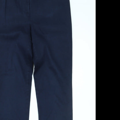 BEAST Womens Blue   Chino Trousers Size 8 L20 in