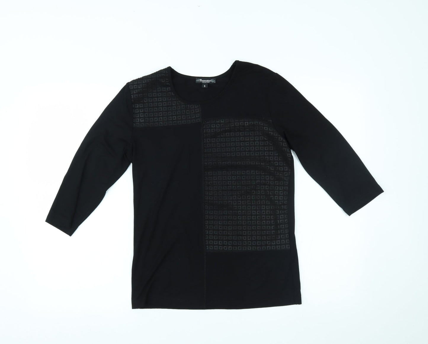 Womens UK Size S Brandtex Black Basic Blouse