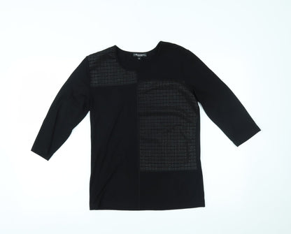 Womens UK Size S Brandtex Black Basic Blouse
