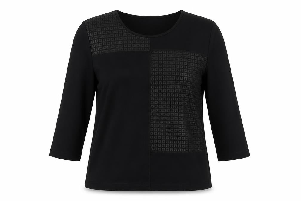 Womens UK Size S Brandtex Black Basic Blouse