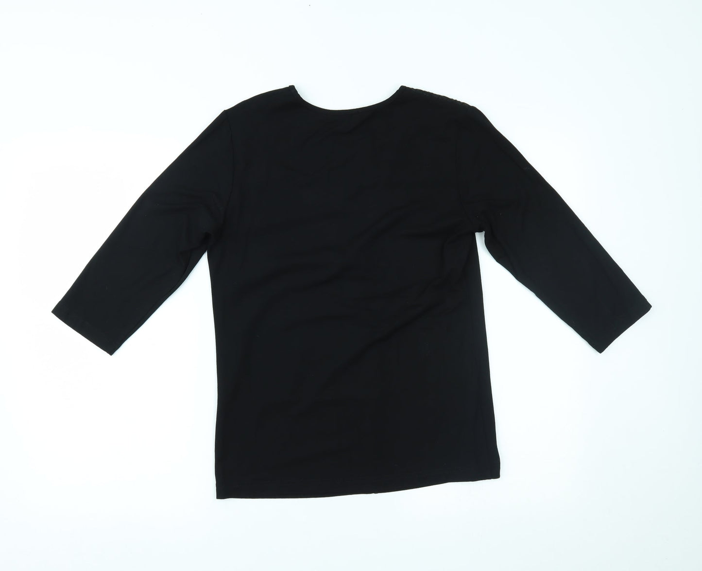 Womens UK Size S Brandtex Black Basic Blouse