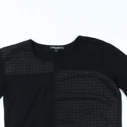 Womens UK Size S Brandtex Black Basic Blouse