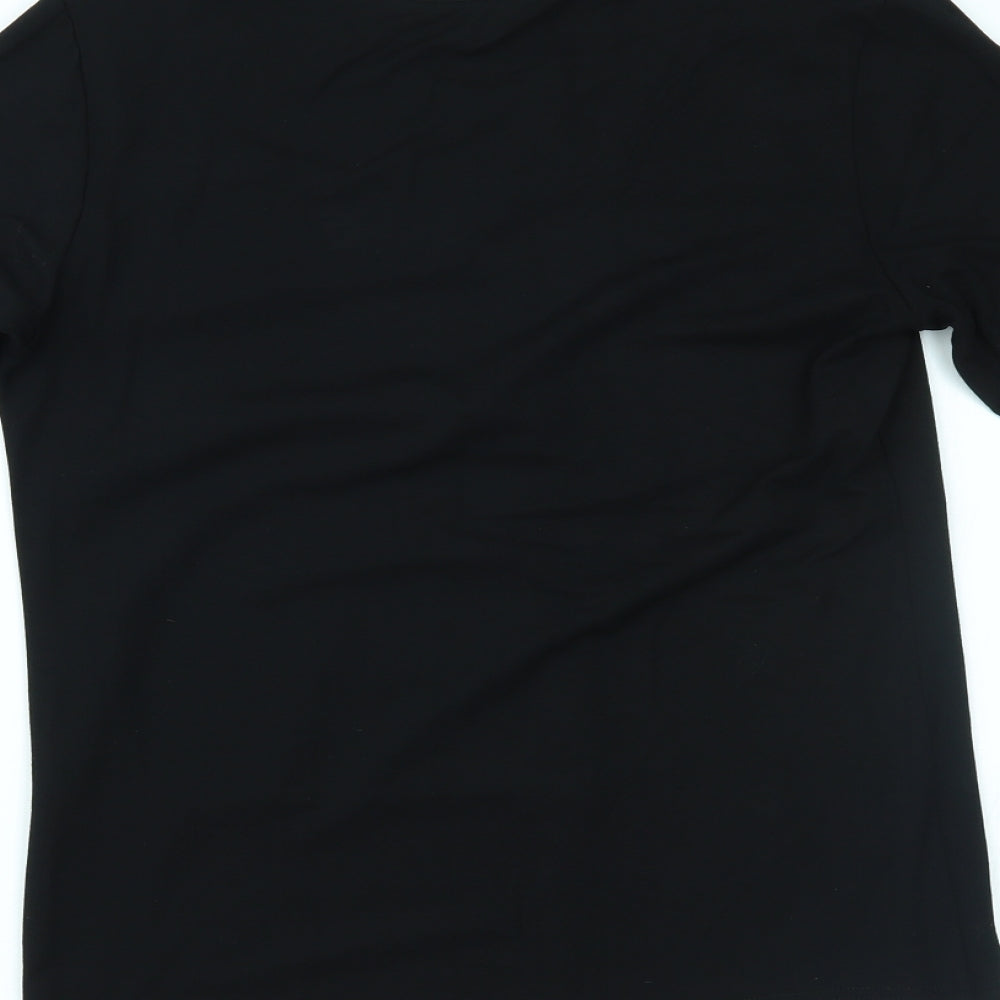 Womens UK Size S Brandtex Black Basic Blouse