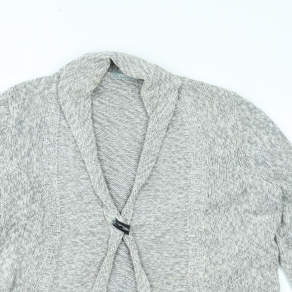 Womens UK Size M Wallis Grey Cardigan Jumper