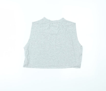 Womens UK Size XS SikSilk Grey Cropped Tank