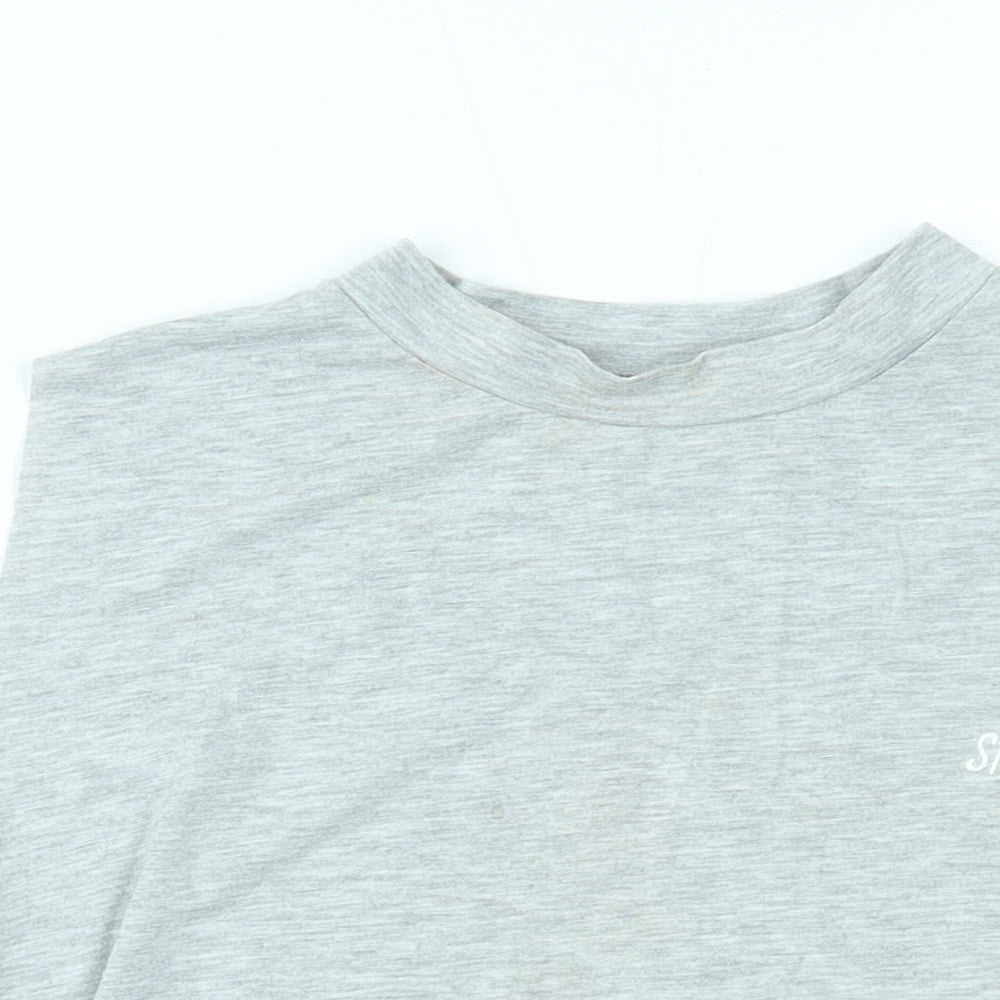 Womens UK Size XS SikSilk Grey Cropped Tank