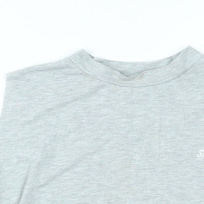 Womens UK Size XS SikSilk Grey Cropped Tank