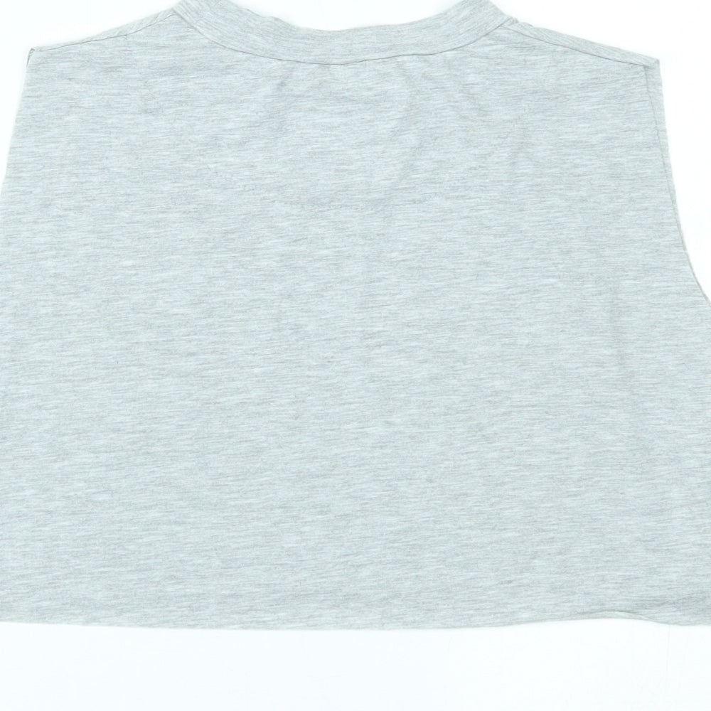 Womens UK Size XS SikSilk Grey Cropped Tank