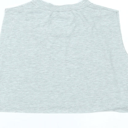 Womens UK Size XS SikSilk Grey Cropped Tank