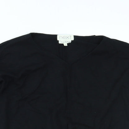 Womens UK Size 10 NEXT Black Basic Blouse