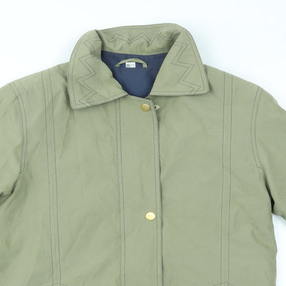 AWARD Womens Green   Overcoat Coat Size 10