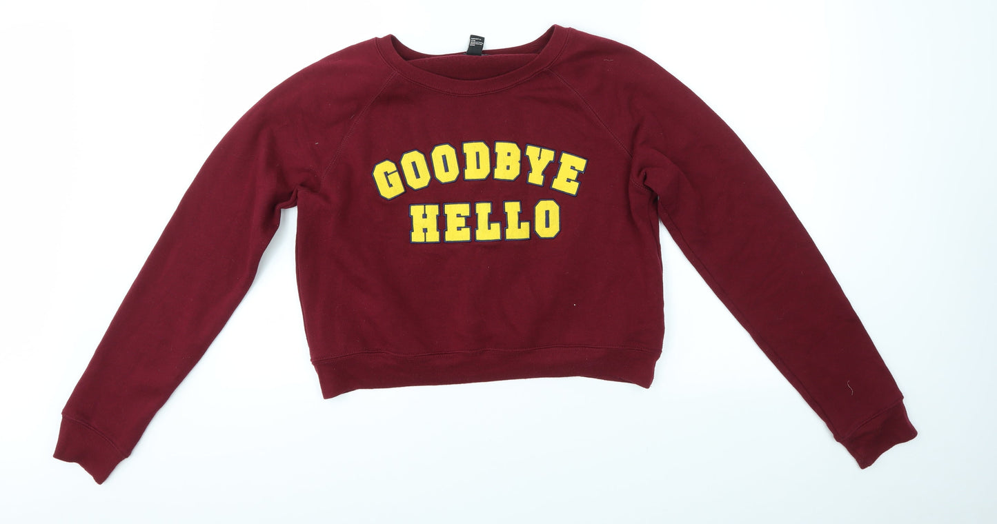 FOREVER 21 Womens Red   Pullover Jumper Size L