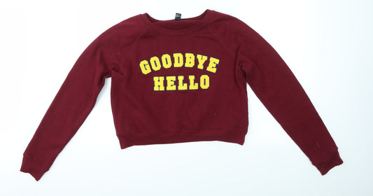 FOREVER 21 Womens Red   Pullover Jumper Size L