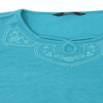 BM Collection Womens Blue   Basic T-Shirt Size S