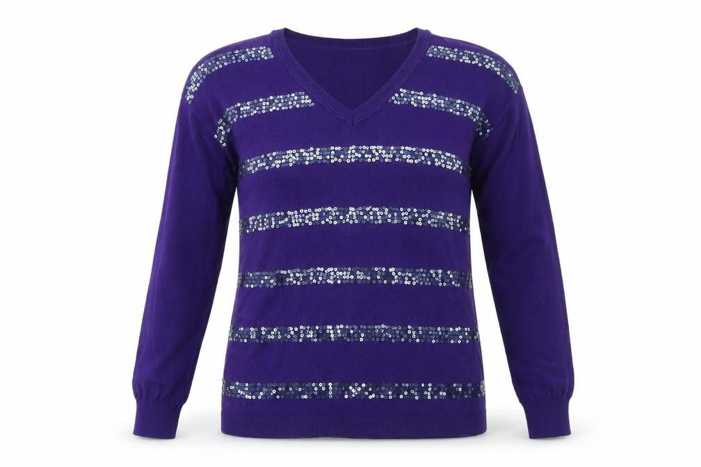 Fransa Womens Purple   Pullover Jumper Size S