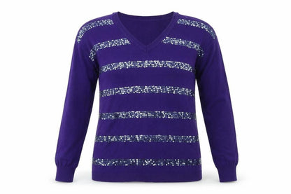 Fransa Womens Purple   Pullover Jumper Size S