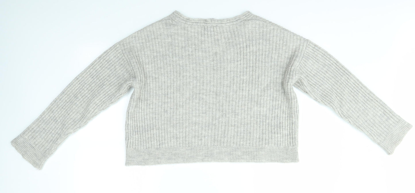 Womens UK Size S New Look Grey Pullover Jumper