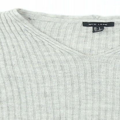Womens UK Size S New Look Grey Pullover Jumper
