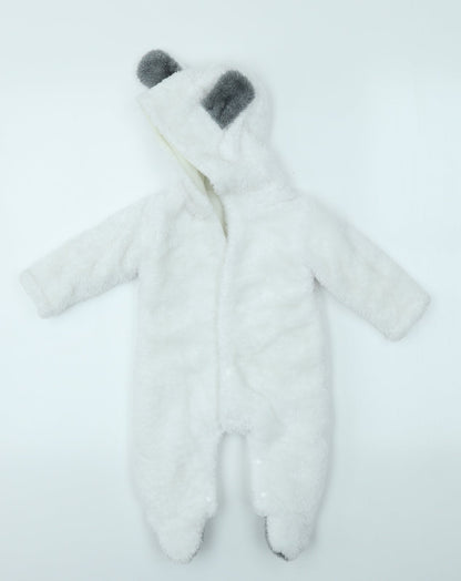 HUZHOU  White   Babygrow One-Piece Size 0-3 Months