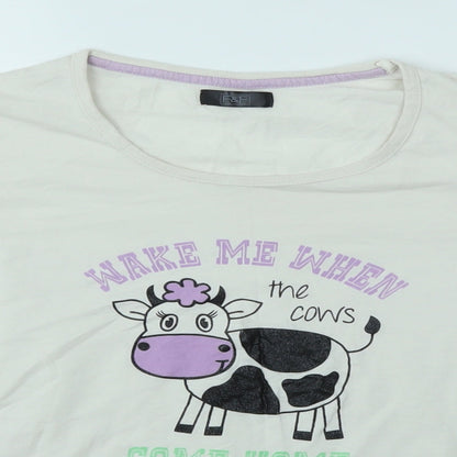 F&F Womens Multicoloured   Basic T-Shirt Size M  - COWS