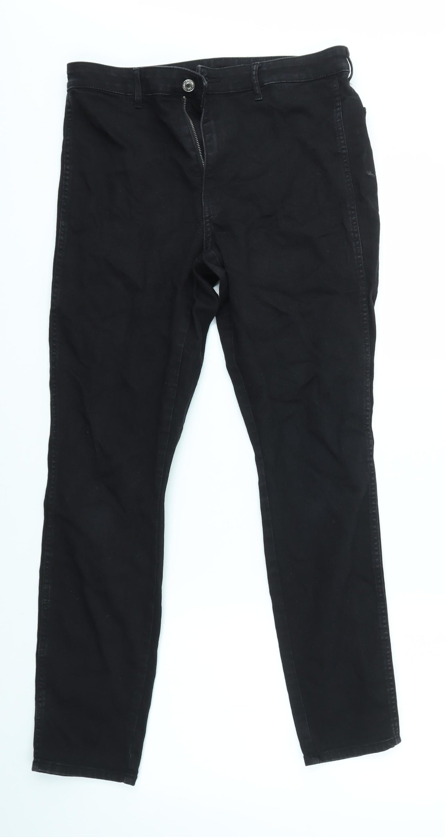 Womens UK Size 30 in H&M Regular Fit Skinny Black Jeans