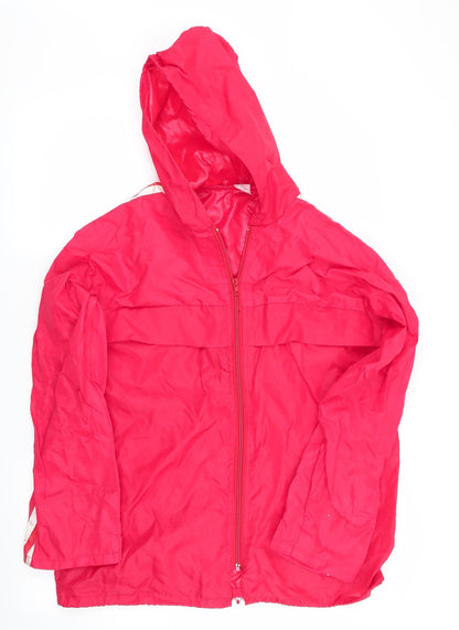 Womens UK Size S Preworn Red Rain Coat